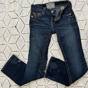 Big Star Sophie Jeans Womens 25R Med Wash Distressed Stretch Denim Thick Stitch